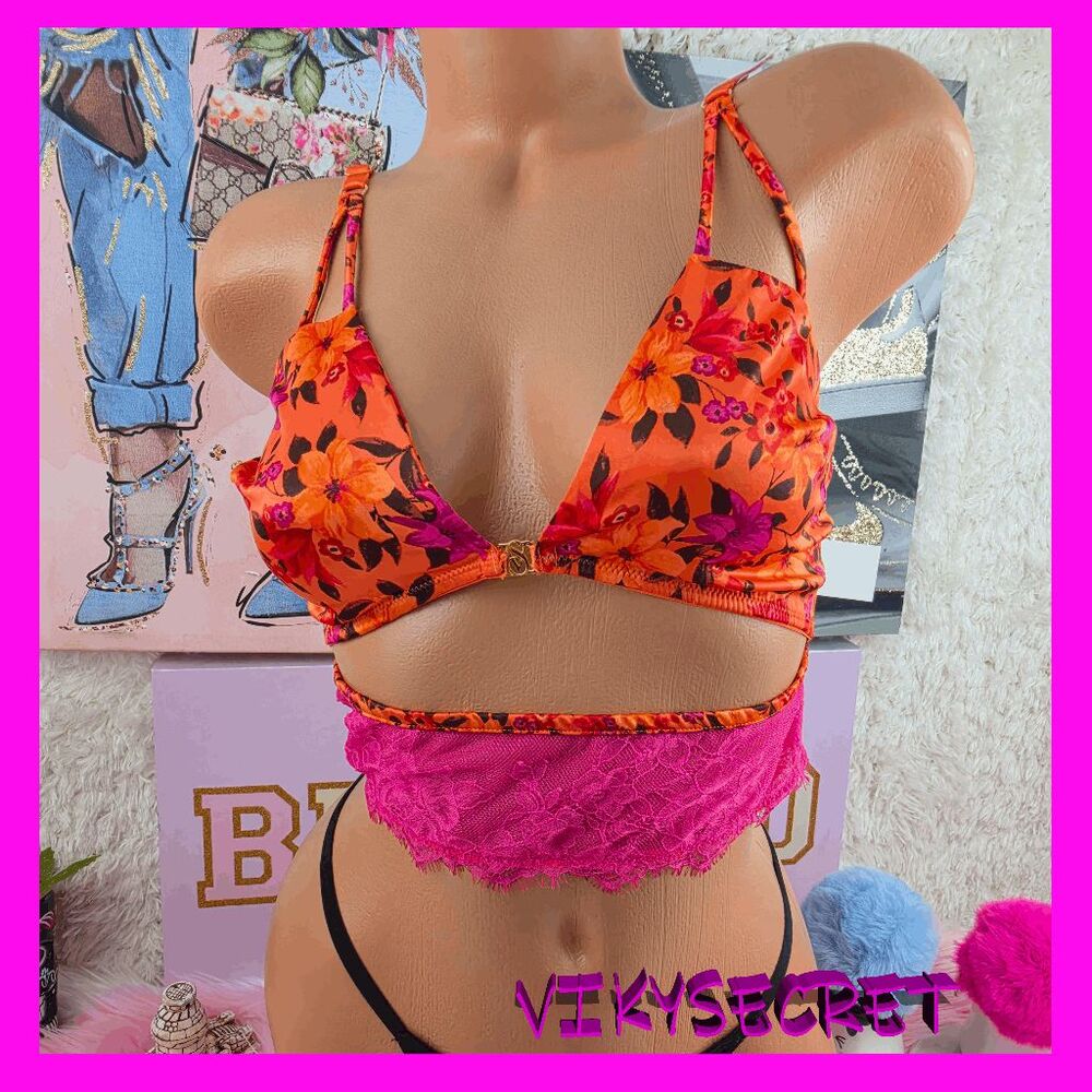NWT 💕 Victoria's Secret Very Sexy Orange Bra Top S-DD Sexy Plunge #7380 💕